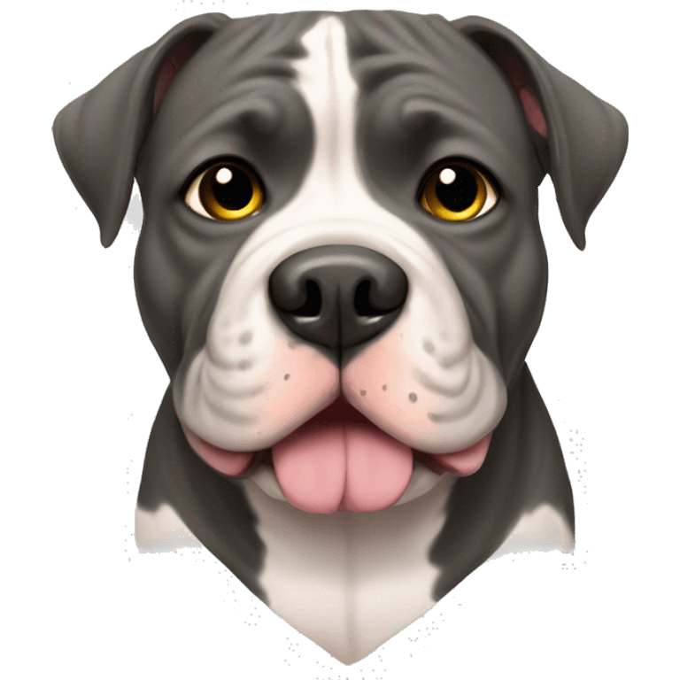 American bully cute dog  emoji