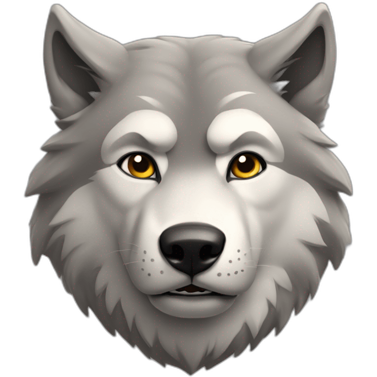 Loup musclé emoji