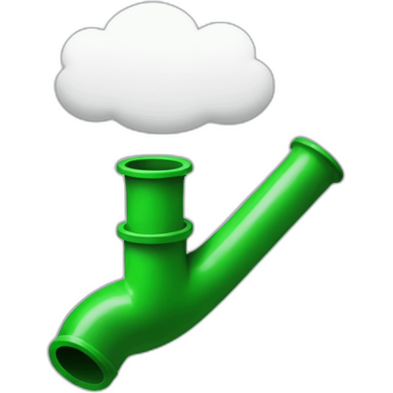 green pipe with white thought bubble emoji