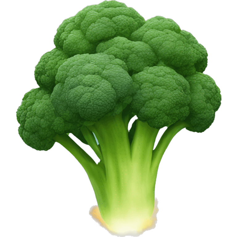 A broccoli rocket blasting off emoji