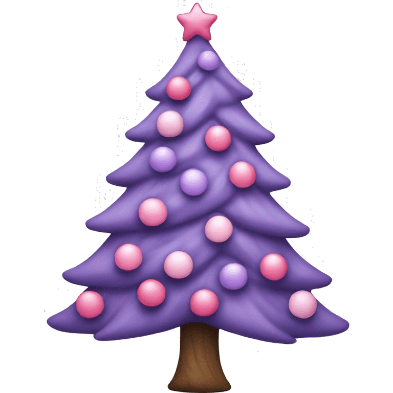 Christmas tree  pastel purple and pink emoji