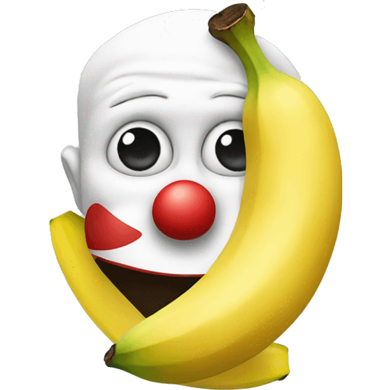 clown face pealing banana emoji