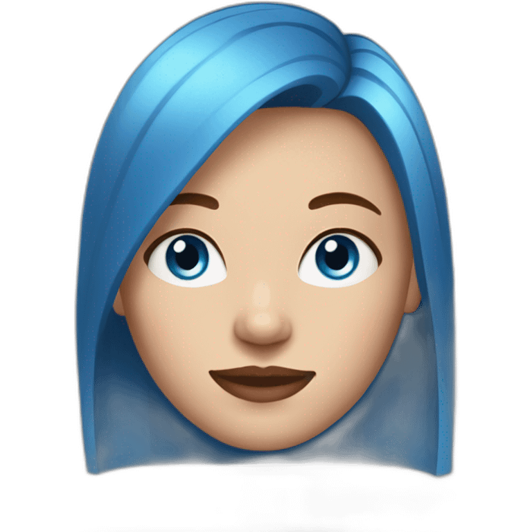 woman with blue eyes and straight medium length red hair emoji