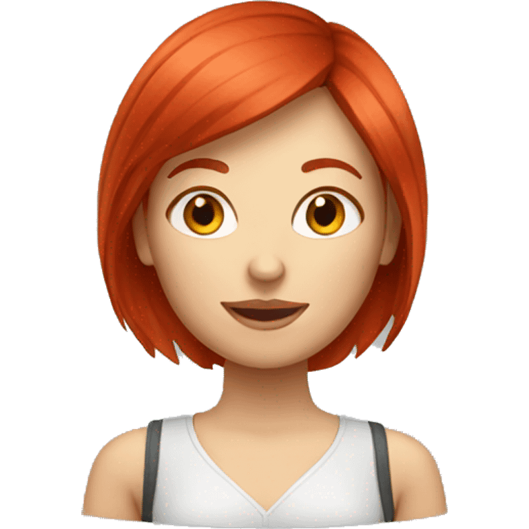 Marketing girl with red hair emoji