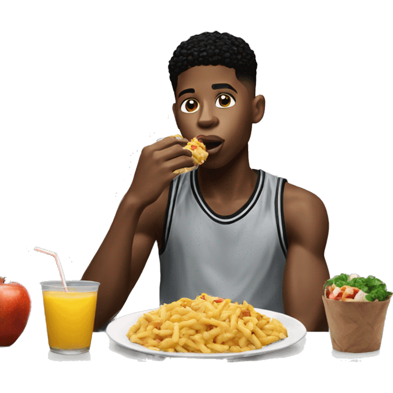 NBA youngboy eating food emoji