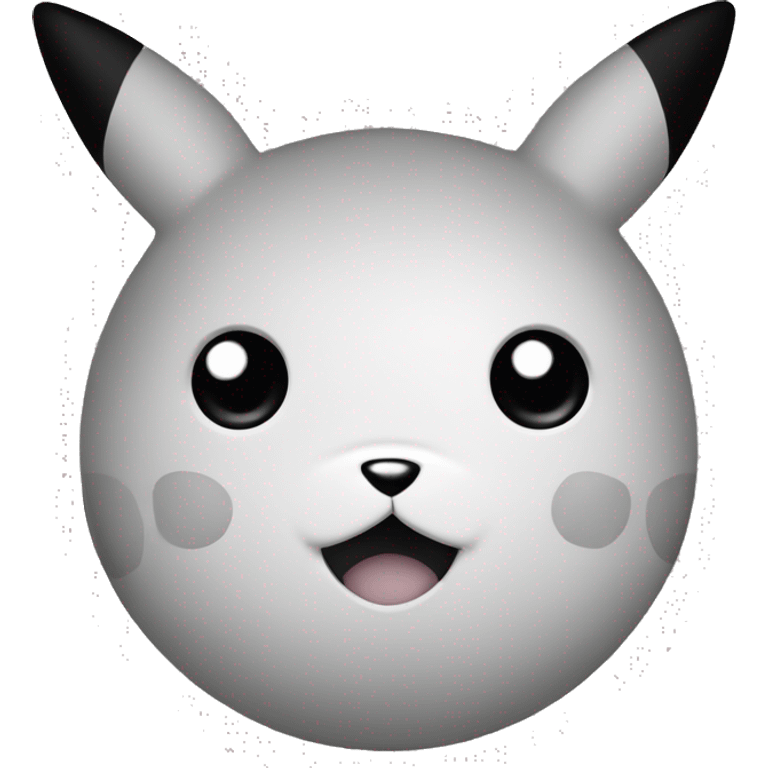 Pikachu peeker black and white color emoji