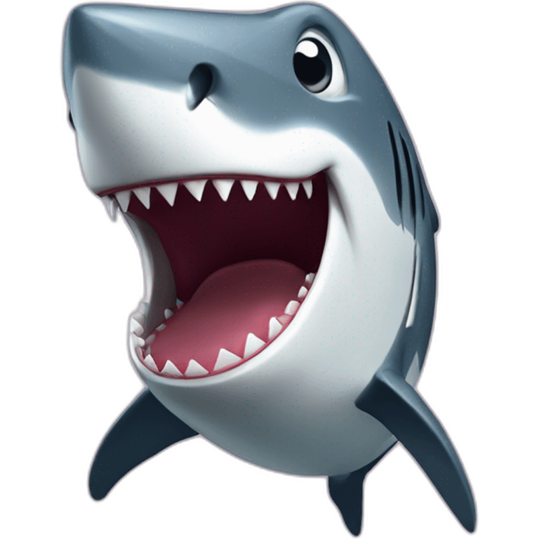 excited shark emoji