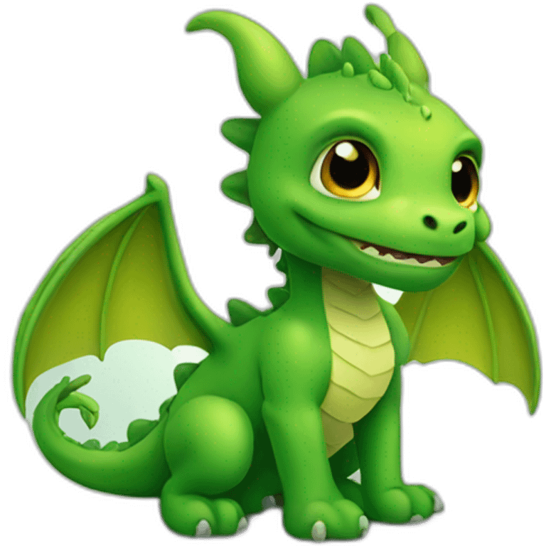 Cute green little dragon emoji