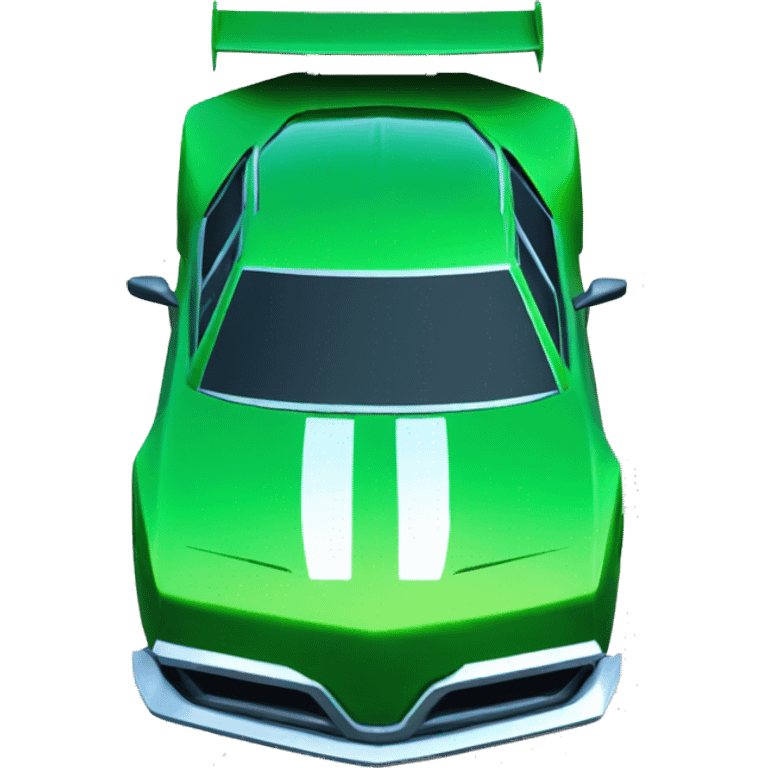 A green car from the rocket league game emoji