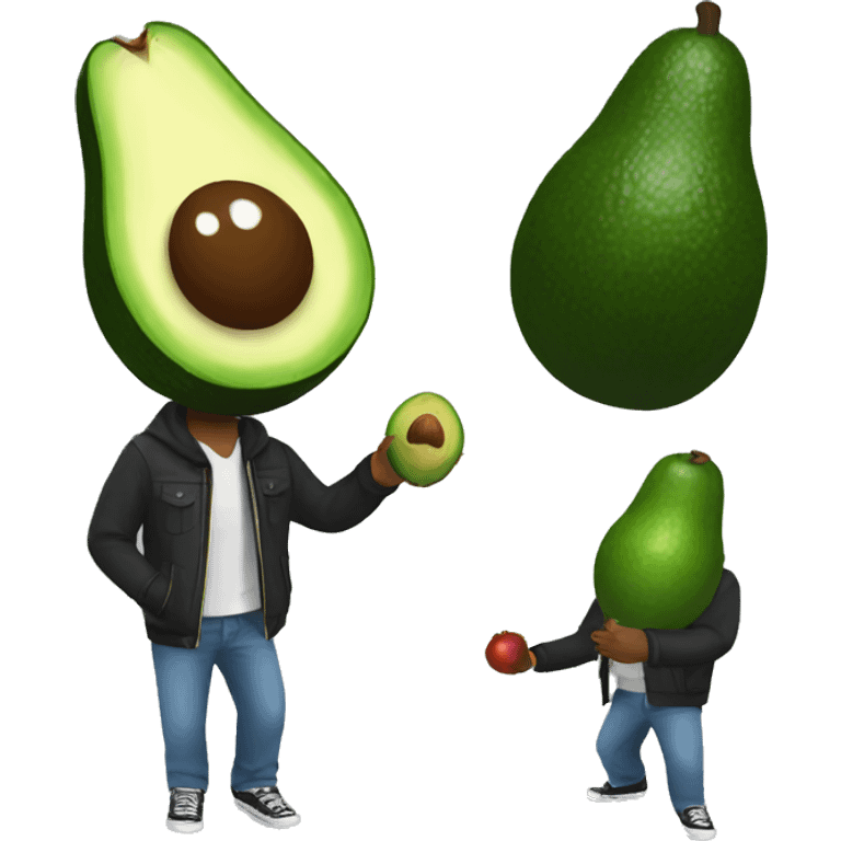 A avocado playing gta  emoji