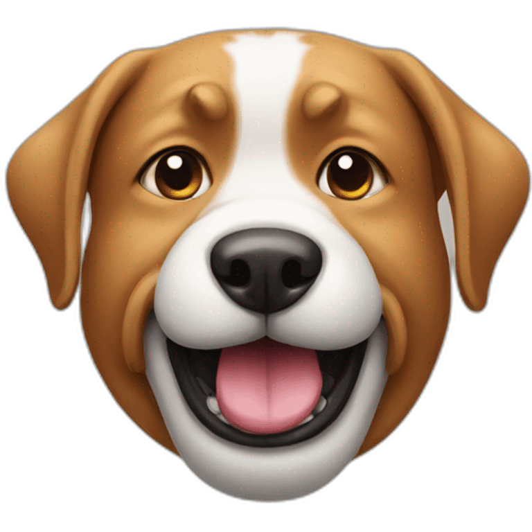 Dog with ball in mouth emoji