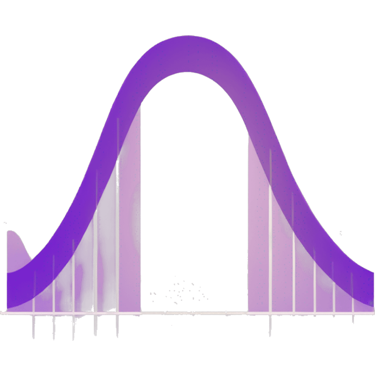 bell curve graph in purple hue emoji