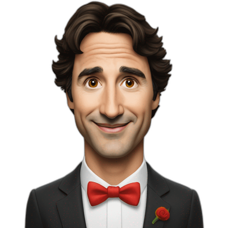 Justin Trudeau clown makeup emoji