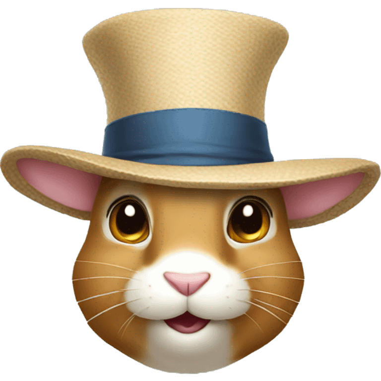 rabbit with a hat emoji