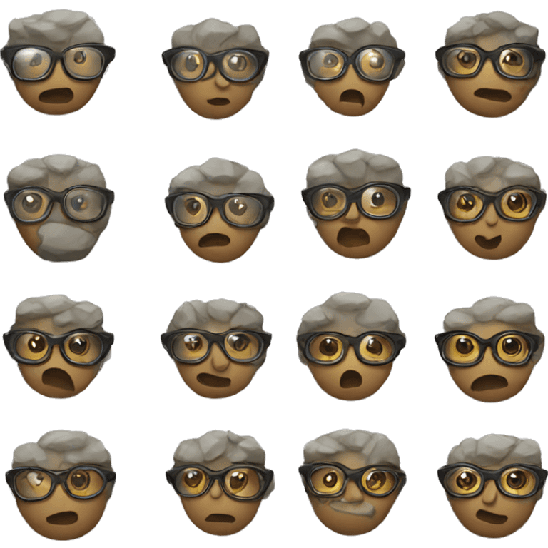 Rocks with glasses emoji