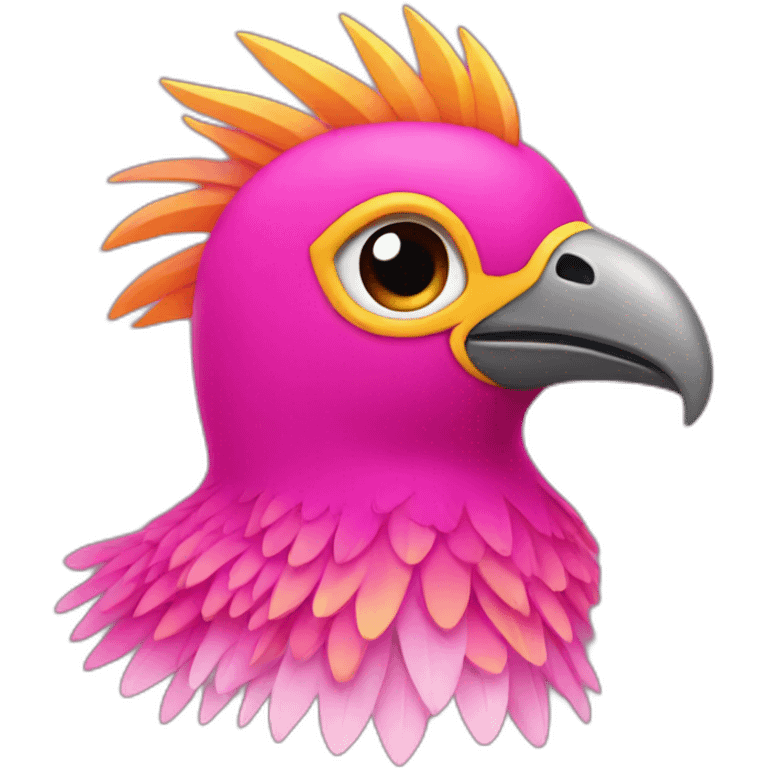 Pink phoenix emoji