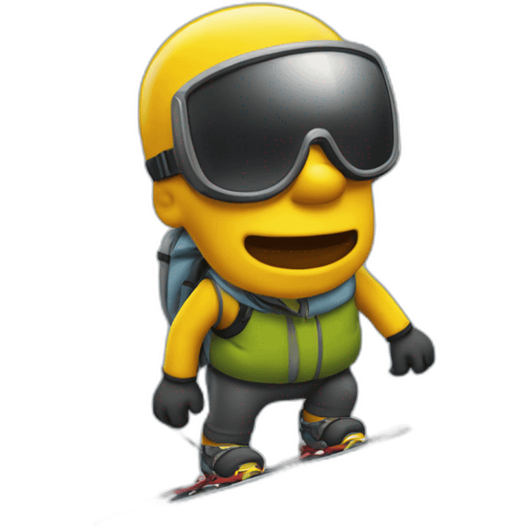 Hoper Simpson qui fait du ski emoji