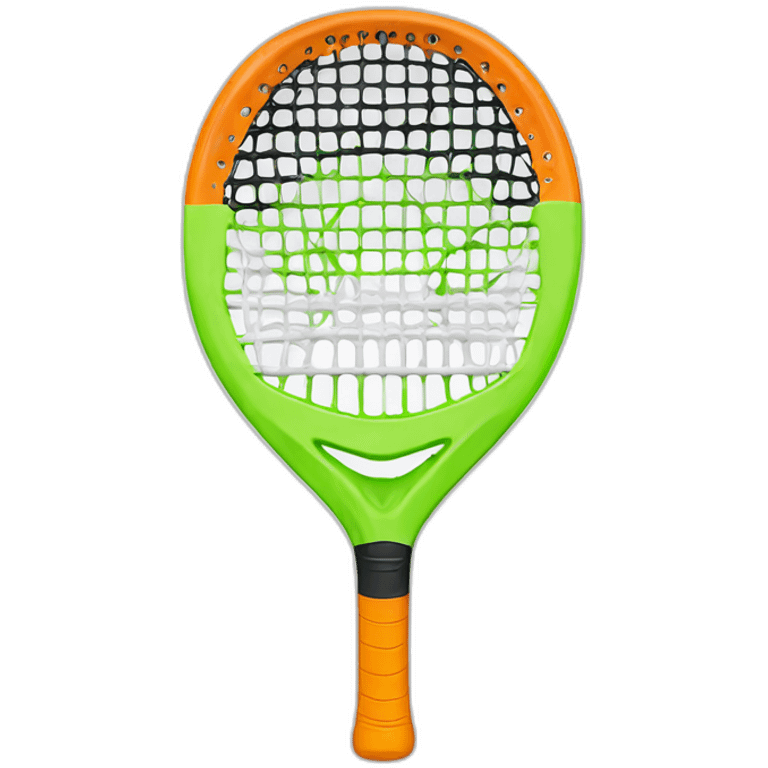 padel racket  without smile emoji