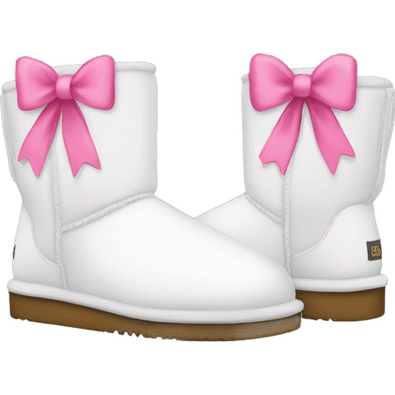 white uggs with pink bows emoji