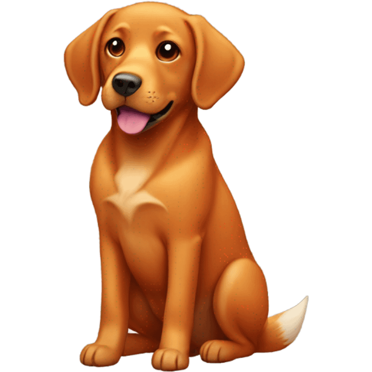 Fox red Labrador retriever dog emoji