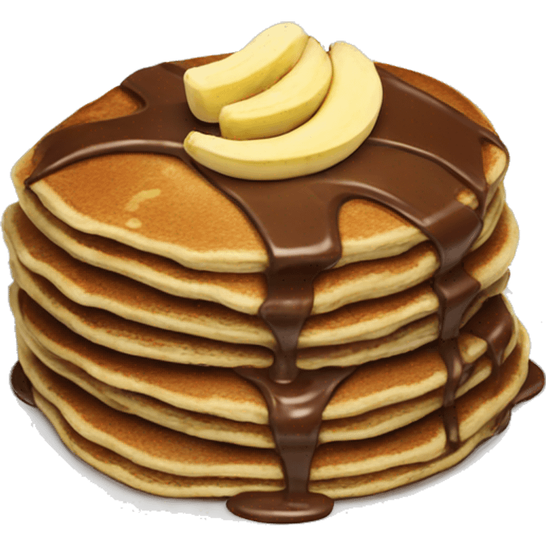 Chocolate banana pancakes  emoji