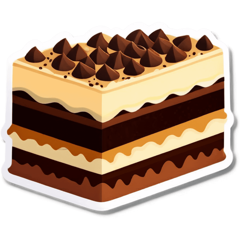 Slice of tiramisu with chocolate flakes  emoji