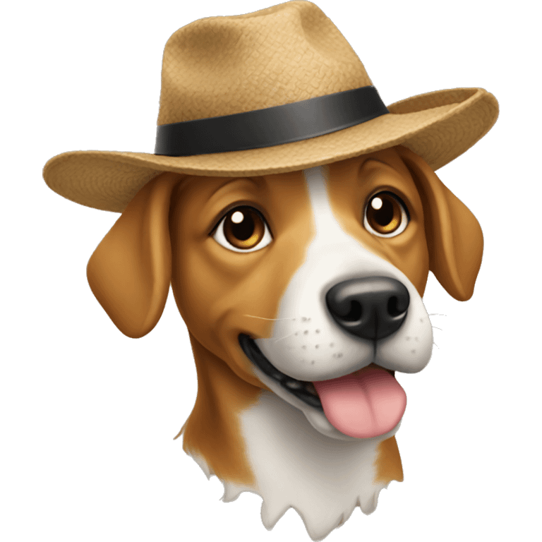 dog wearing hat emoji