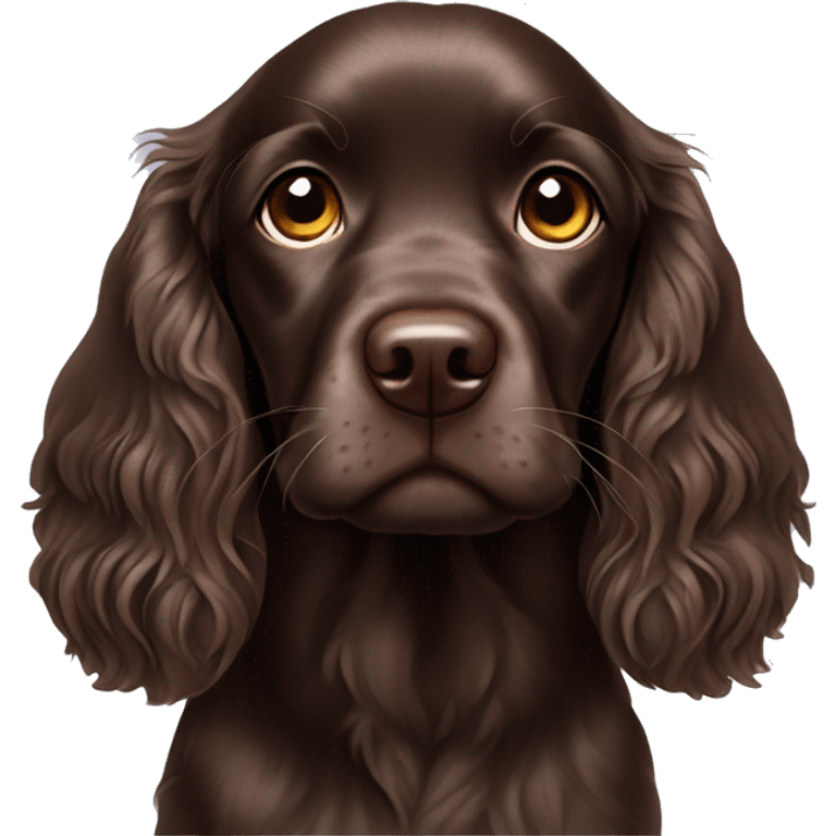 Puppy Boykin spaniel light eyes emoji