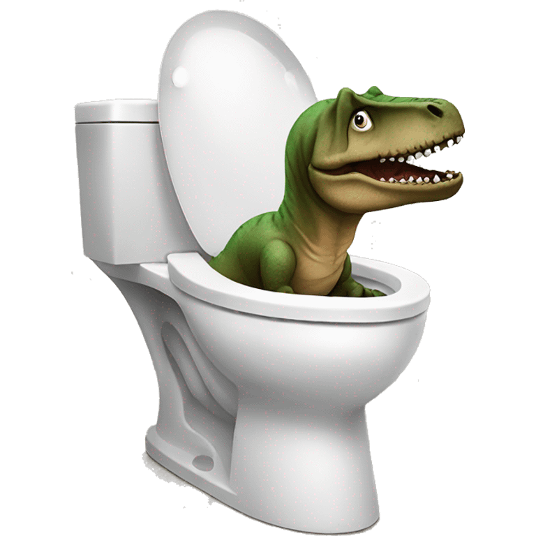 Trex pooping on toilet emoji