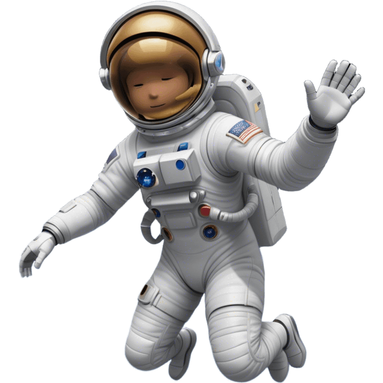 👨‍🚀 Cinematic Realistic Astronaut – A highly detailed depiction of an astronaut in a state-of-the-art space suit, floating weightlessly in the vast expanse of space. The reflective visor hides the face so we do not see the astronauts face, while intricate suit details and soft lighting create an immersive sense of realism. emoji