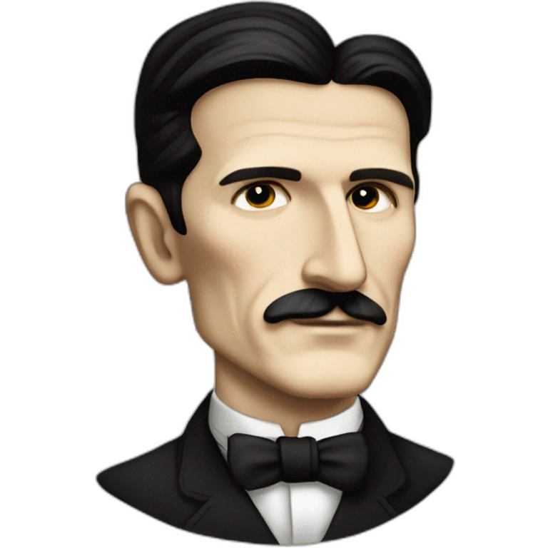 Nikola Tesla with the Israeli flag in the background  emoji