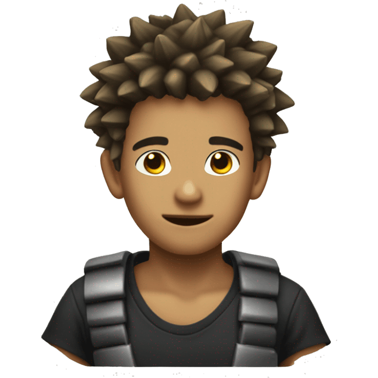 Spike hair bomb boy emoji