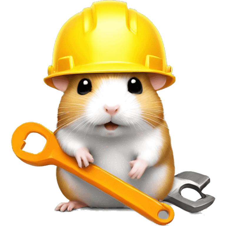 hamster in a construction helmet with a wrench emoji