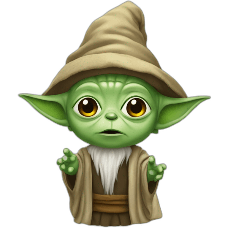 Yoda with a wizard emoji