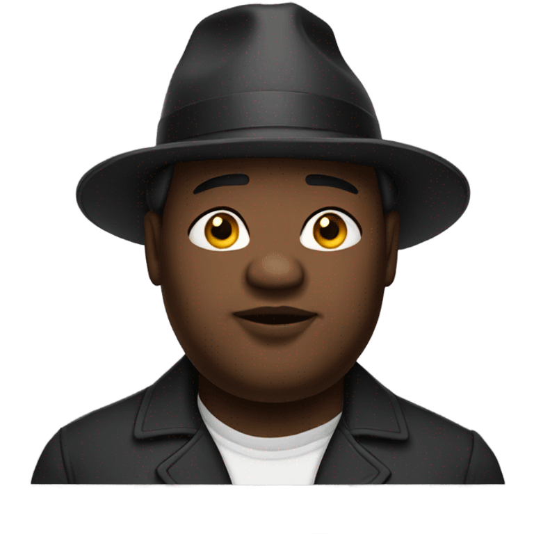 Fat black man with hat emoji