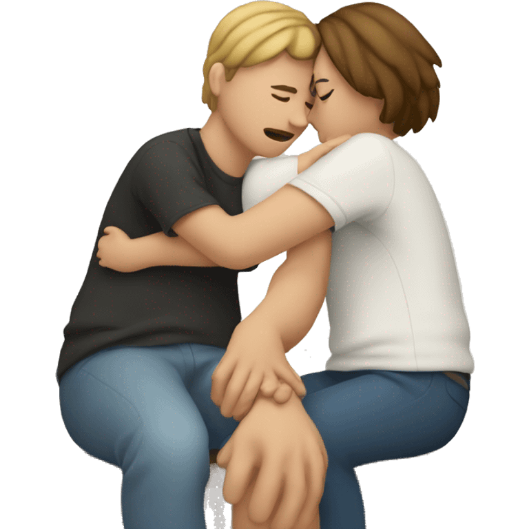 One Person comforting the other emoji