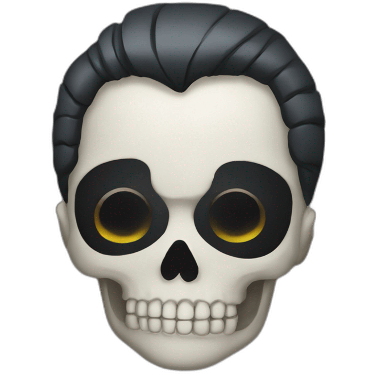 Skull with slicked back hair akira emoji