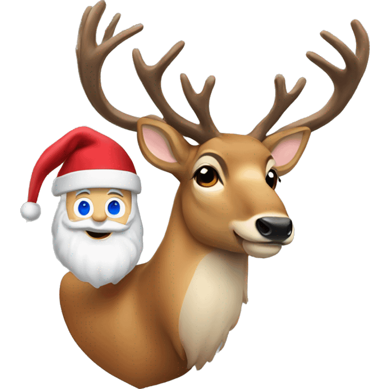 Deer with Santa emoji