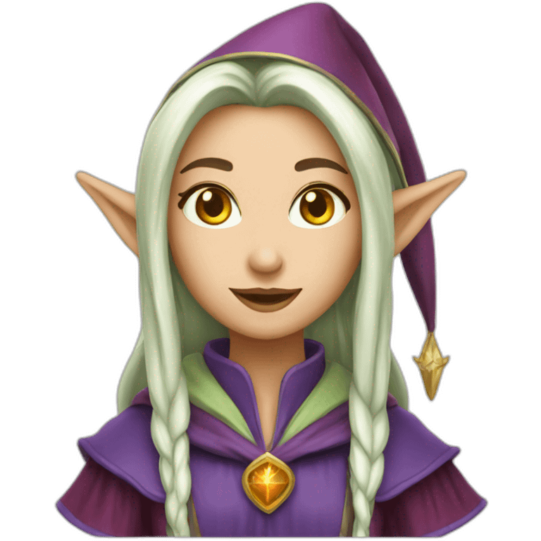 a pretty female wizard elf emoji