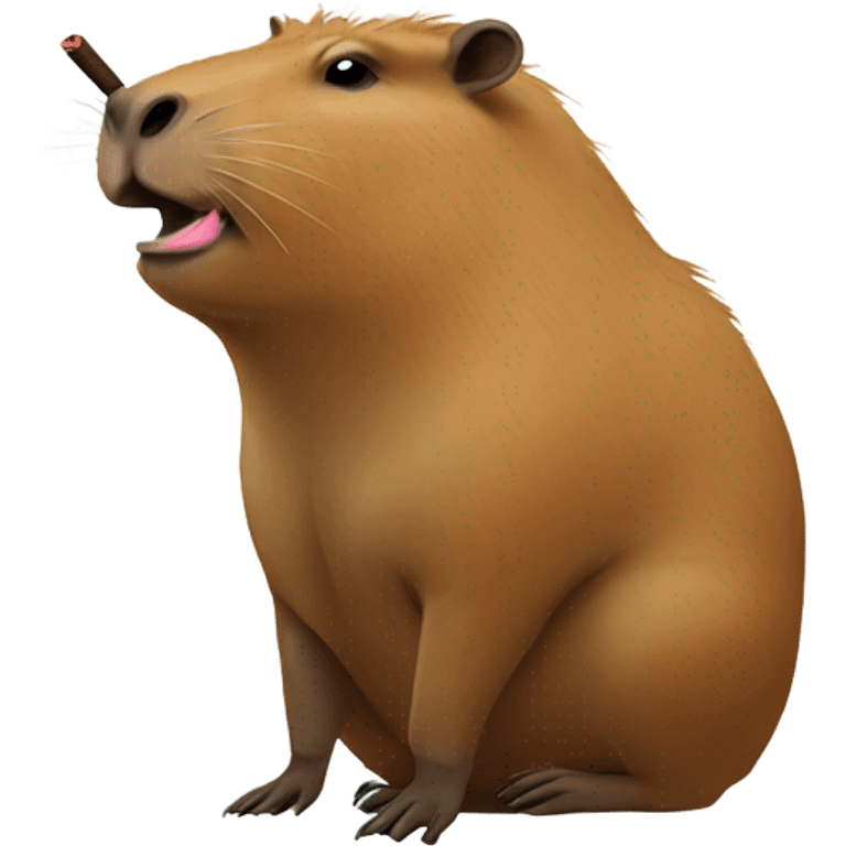 Capybara smoking cigar emoji