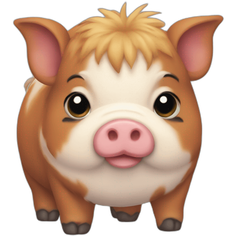 Fatty round kunekune pig emoji