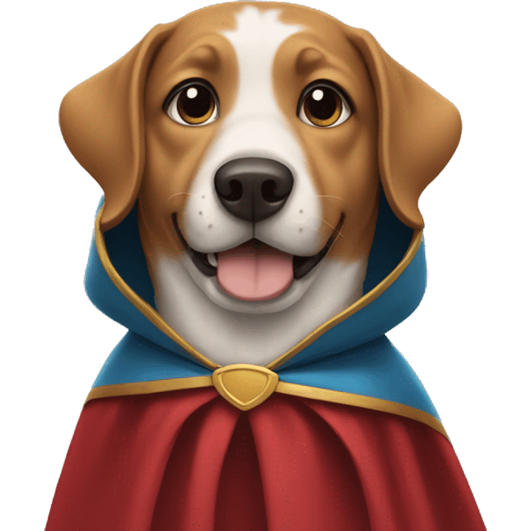 Dog wearing a cape emoji