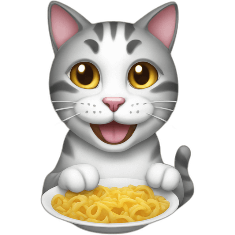 Smile Cat eating smile cat emoji