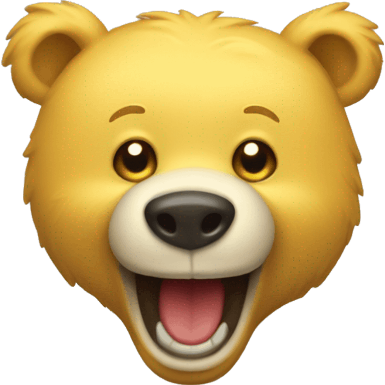 cheerful yellow bear emoji