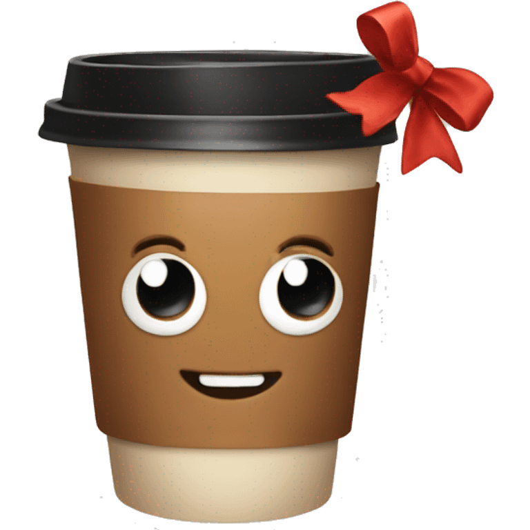 Coffee with a bow on top emoji