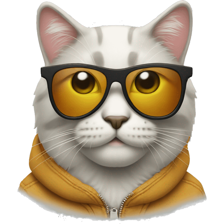 Cool cat with sunglasses emoji