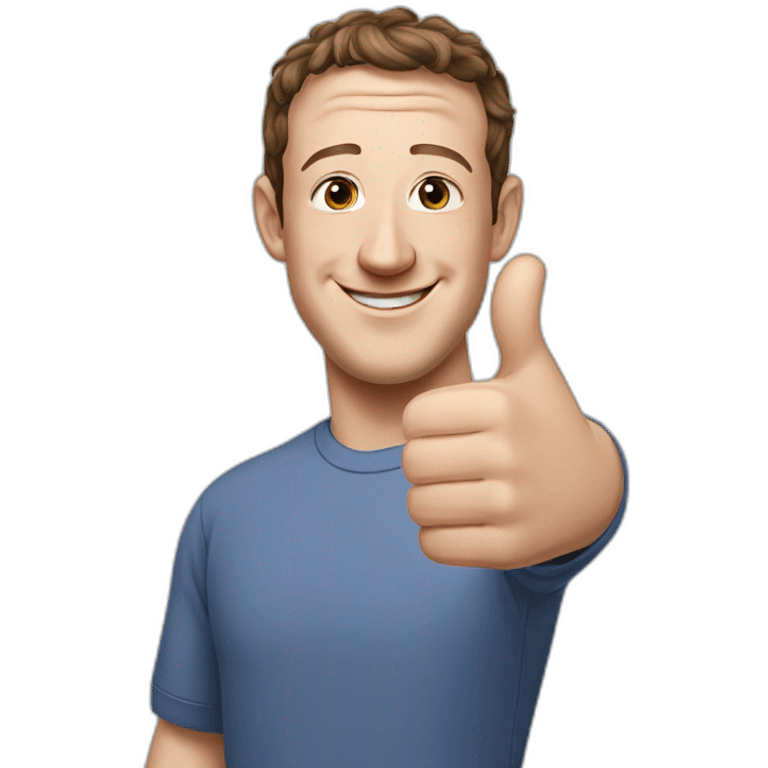 Mark Zuckerberg thumbs up emoji