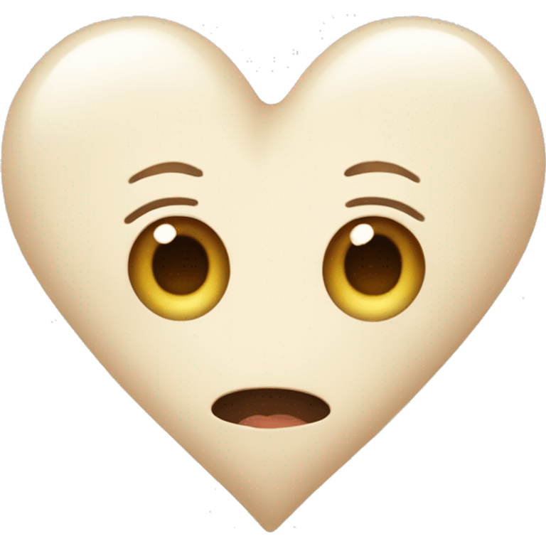 Milk-colored heart emoji