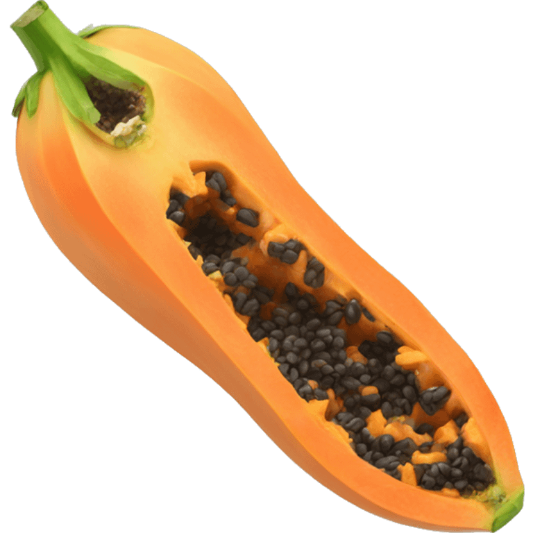 Inside of papaya emoji