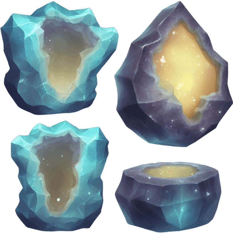 empty crystal geode magical robes emoji